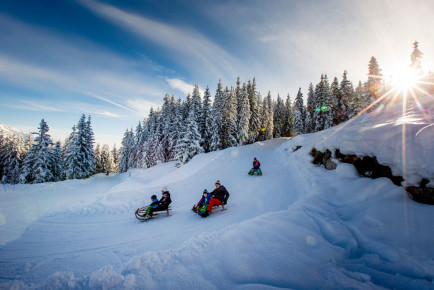 Rodeln im Winterurlaub in Radstadt, Salzburg